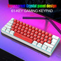 Simple wired 61 key membrane keyboard in white and black colour with compact 28.7cm design
