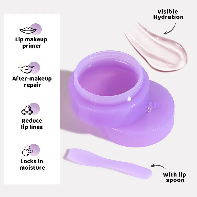 10ml lip balm exfoliating treatment box with lip film and scraper tool for lip lines