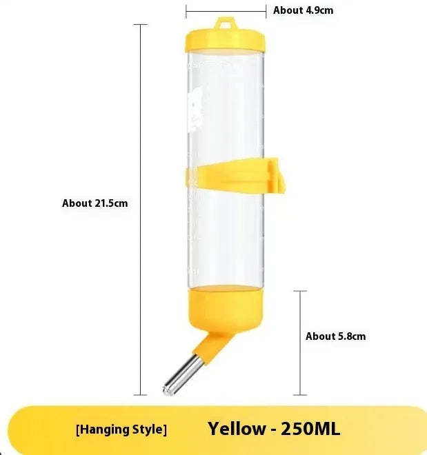Ball kettle leak-proof plastic water feeder for small pets in green, showing the drinking valve.