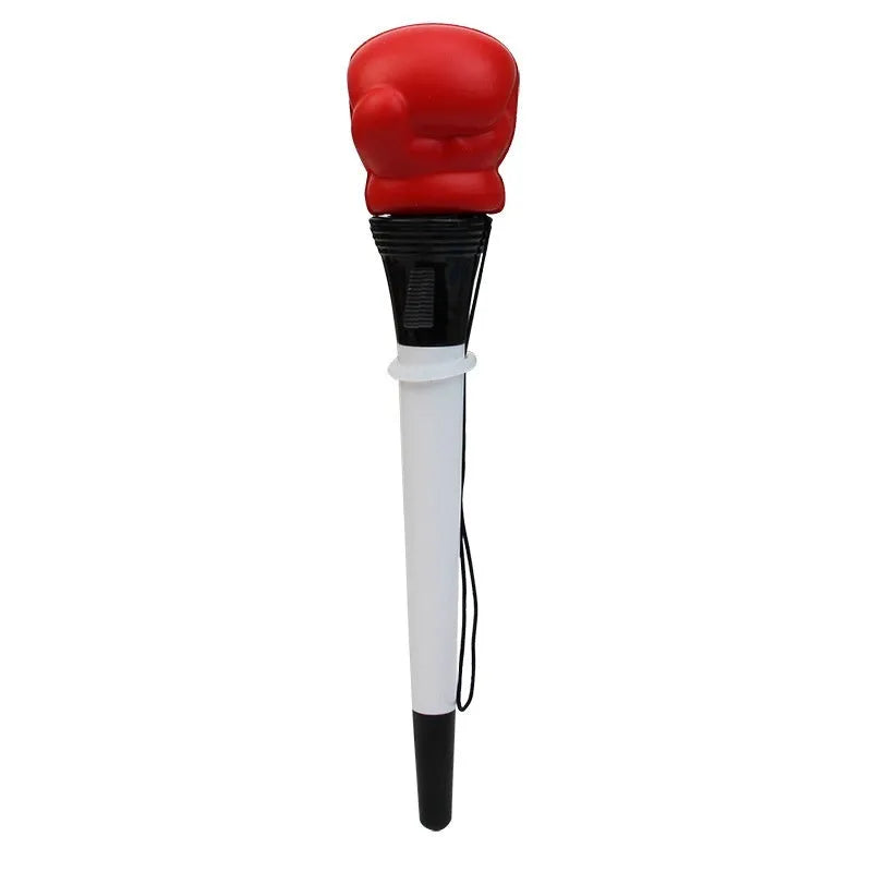 Set of four black pressure relief pens with boxing press mechanism and 0.7mm tips.