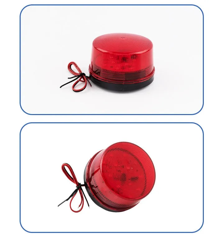 Small flash 24v warning alarm light in red yellow blue or green with 73mm diameter