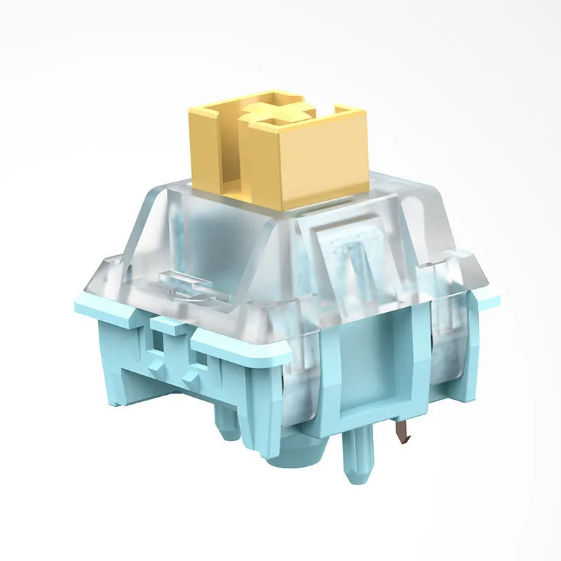 Pack of 36 Sea Salt Lemon PRO Mute coloured mechanical keyboard switches.