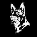Reflective Alsace Shepherd dog car bumper sticker in five colour options