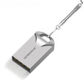 Compact black and silver metal USB flash drive showing mini size and high-speed capacity options.