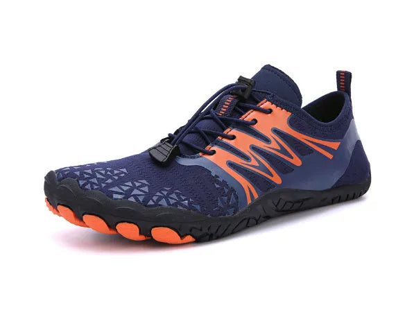 Outdoor fashion sports shoes with lace-up front in white, showing rubber sole