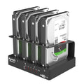 Four-bay 2.5 inch external hard disk docking station with cables and drive brackets