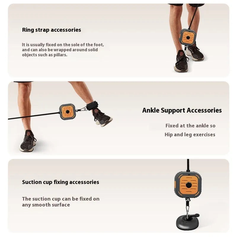 ABS power pump chest expander for home strength training in navy blue or vibrant orange