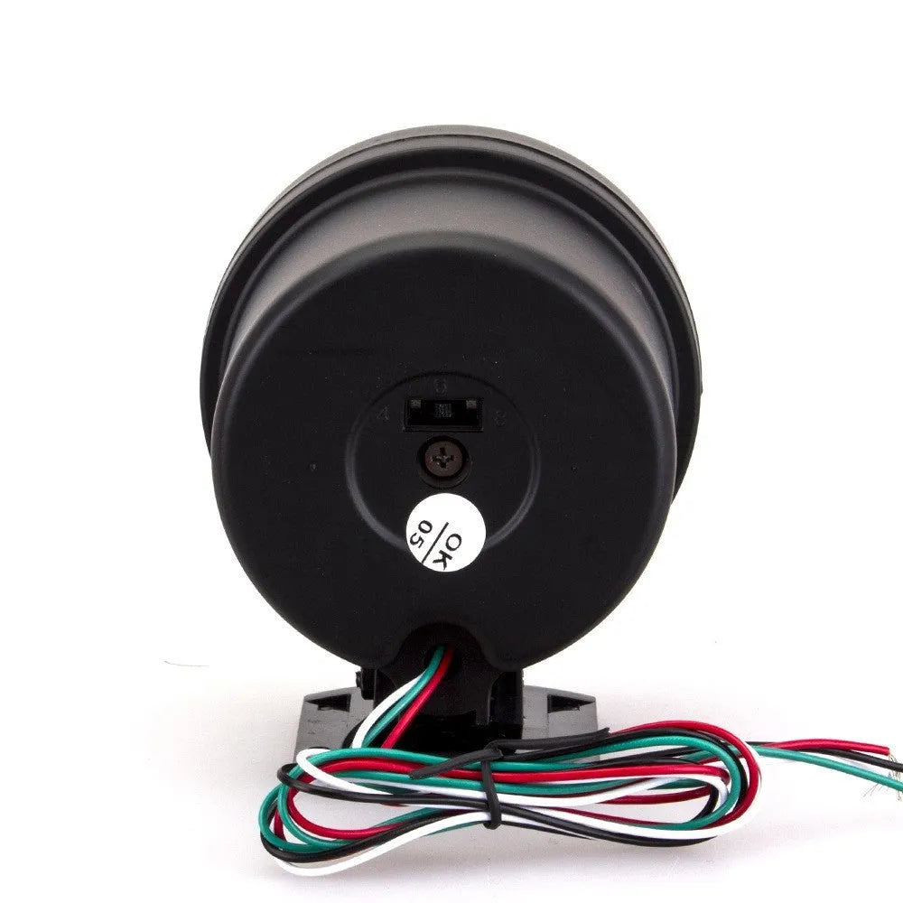 Automotive blue light pointer tachometer with 95mm black plastic casing