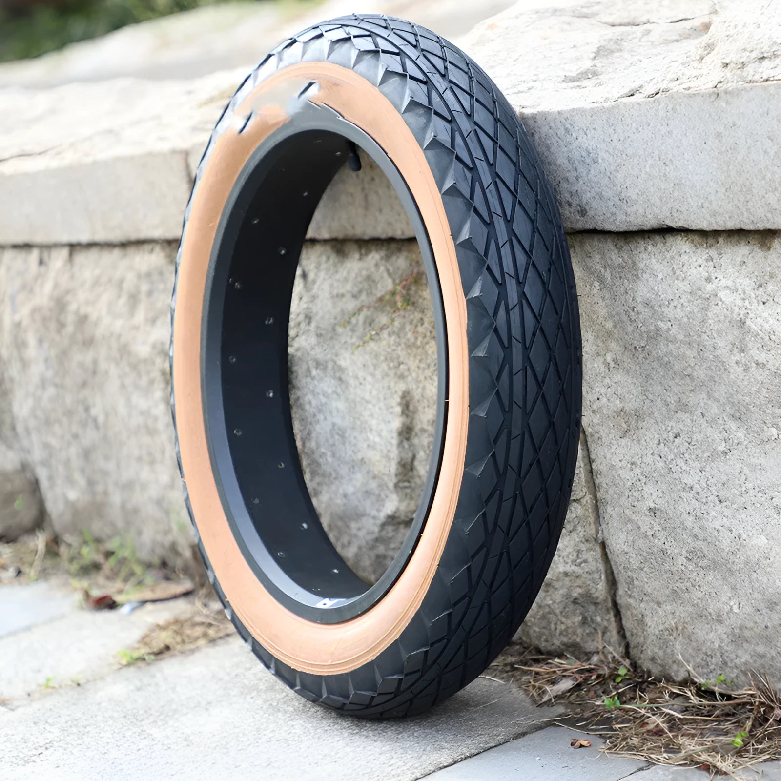 Brown rubber tyre with 20x4.0 inch dimensions for snowmobile and electric beach car replacement
