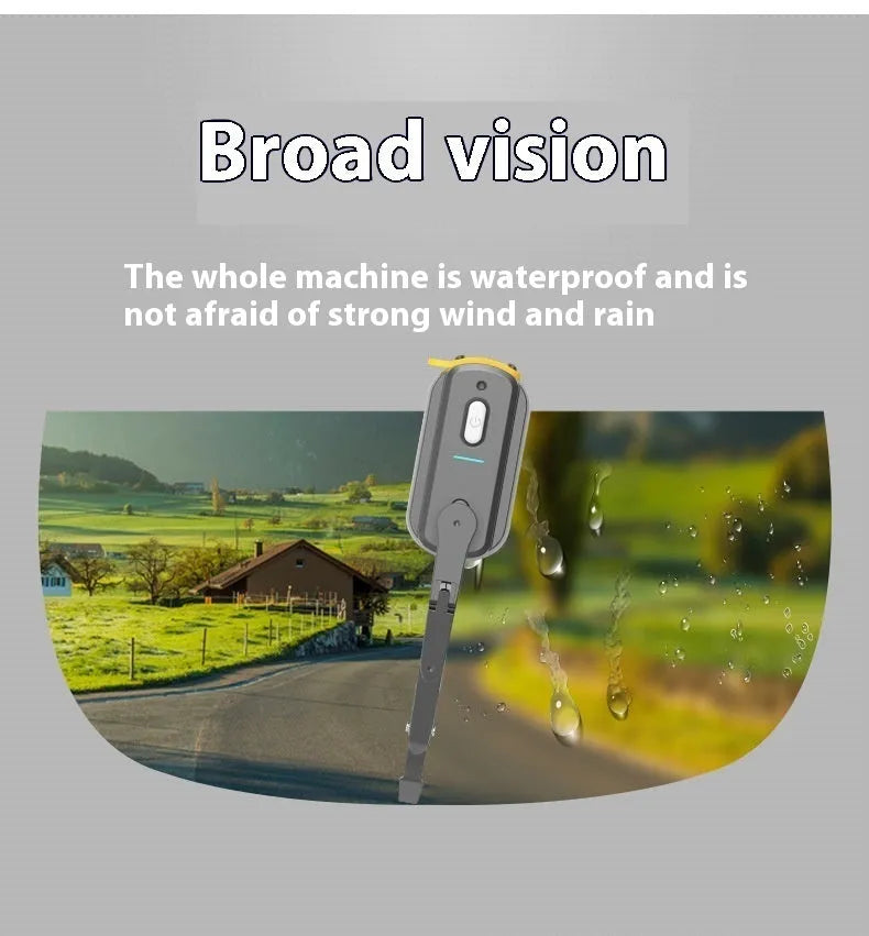 Black 65mm plastic wiper blade with 800mA motor for motorcycle helmet installation