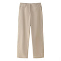 Women's herringbone pattern jacket and trousers suit with 3D embroidery in polyester fabric