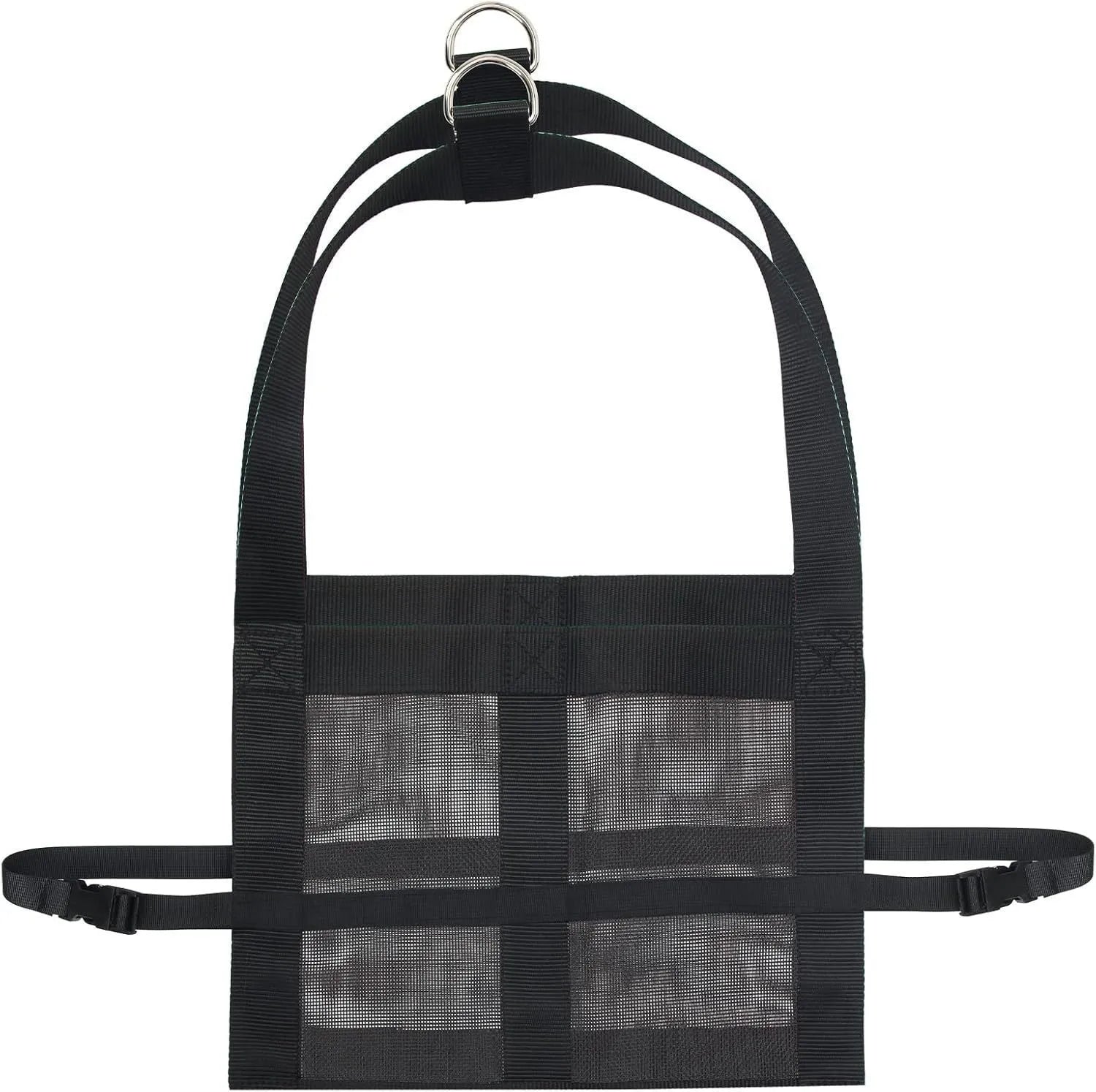 Black calf and large dog weighing sling measuring 35 by 150 centimetres.