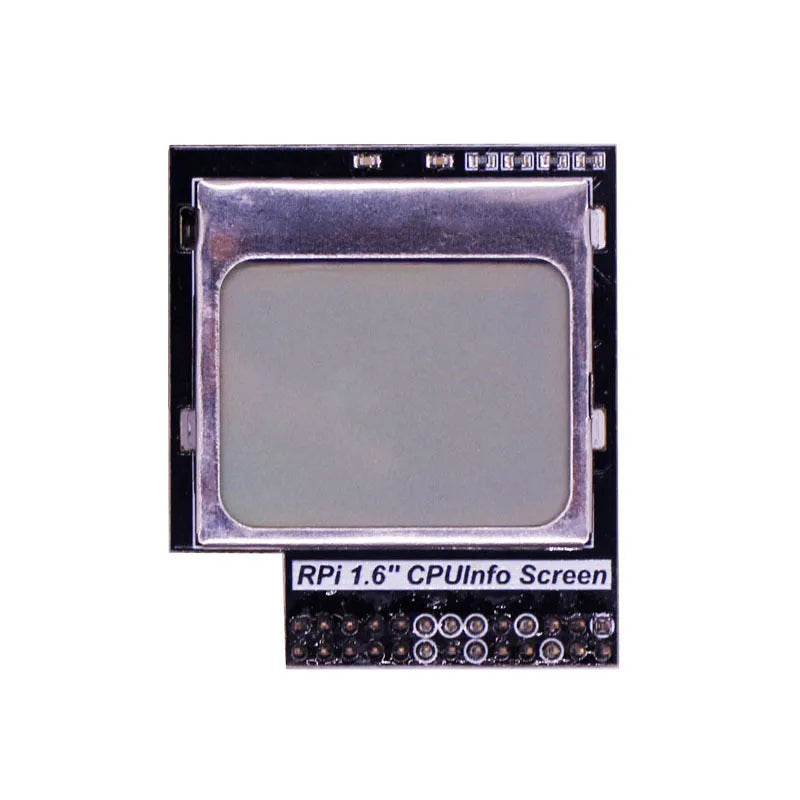 1.6 inch LCD display for Raspberry Pi showing CPU information with backlight switch