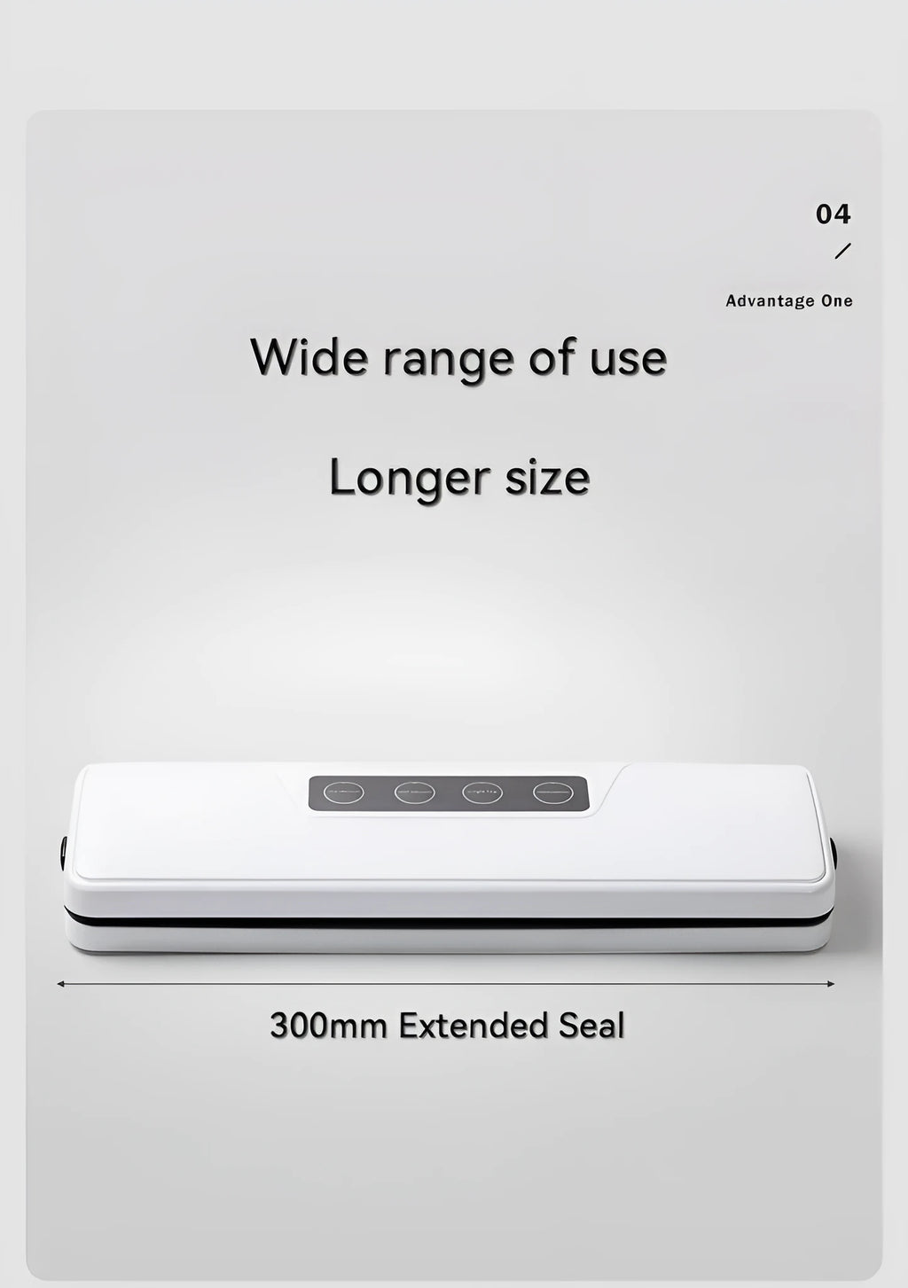White automatic vacuum sealer machine for household food preservation and storage