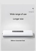 White automatic vacuum sealer machine for household food preservation and storage