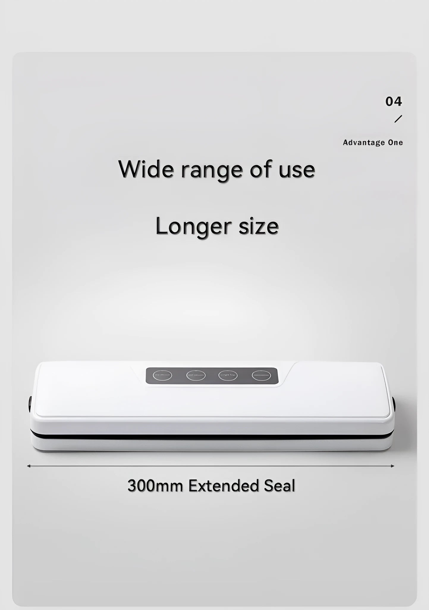 White automatic vacuum sealer machine for household food preservation and storage