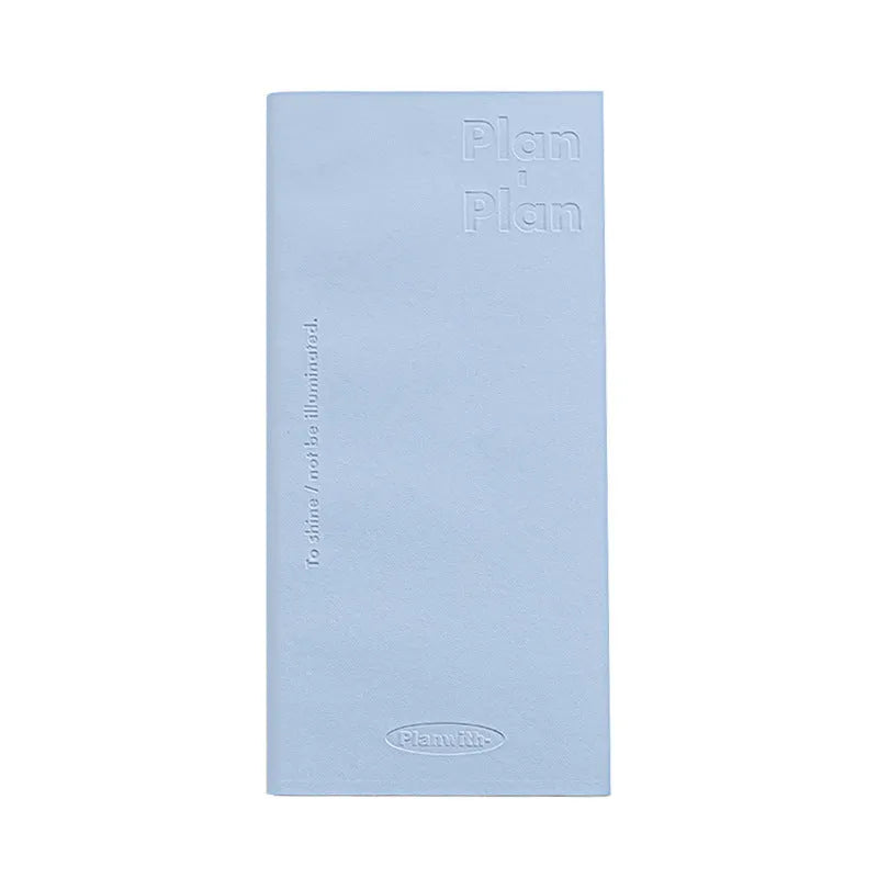 Embossed meter book open to show white pages, with blue cover option displayed.