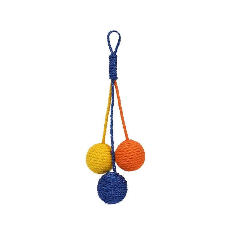 Interactive cat toy set with teaser stick, bite resistant catnip balls, and multiple colour options