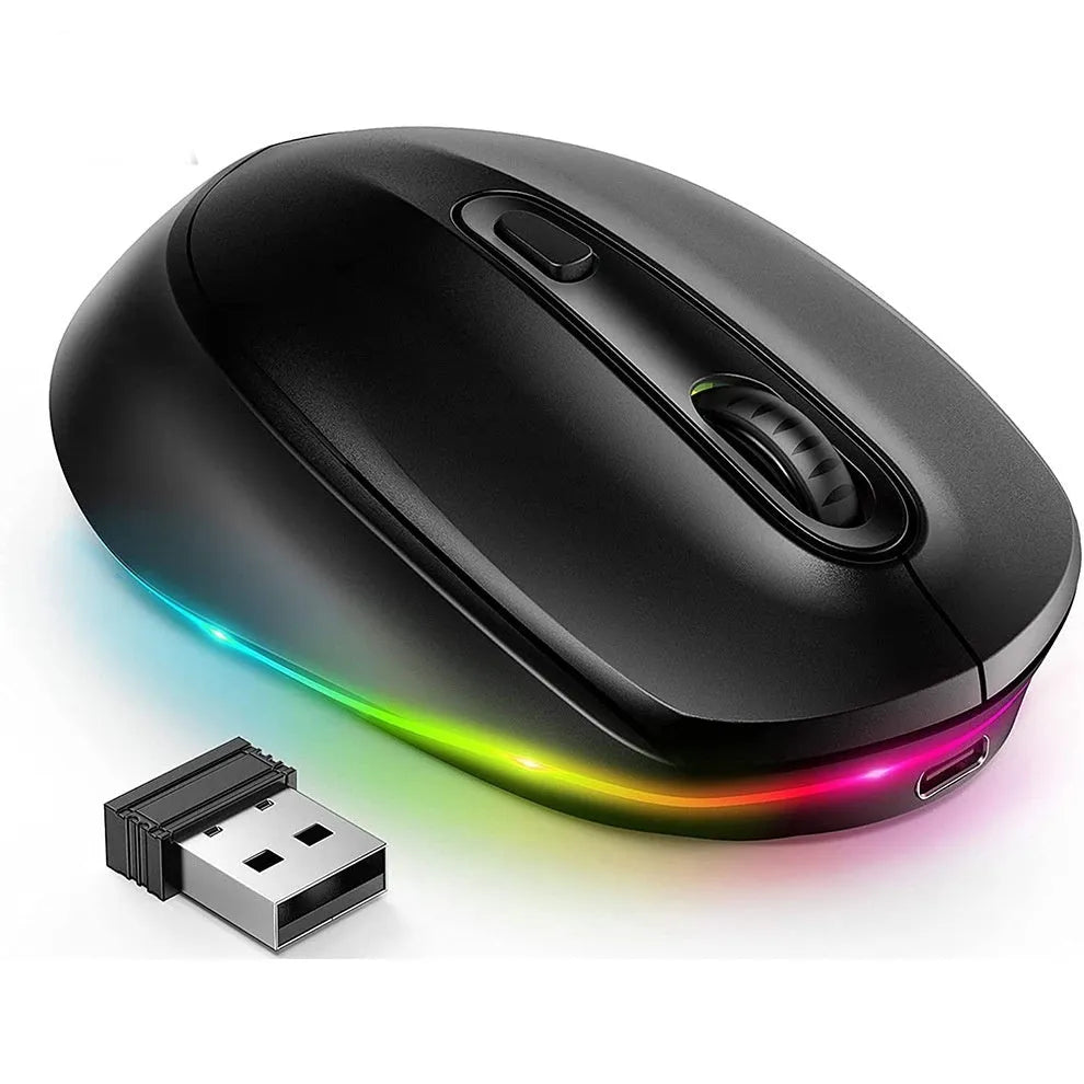24g lightweight wireless mouse with ergonomic design in multiple colours including black, silver, and blue
