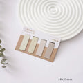 Set of four Morandi colour series magnetic bookmarks with colour block design in soft pastel shades