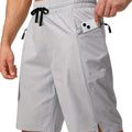 Men's solid colour quick-drying beach shorts in straight-leg cut available in multiple colours