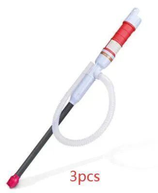 Blue manual hand pump for siphoning fuel and water