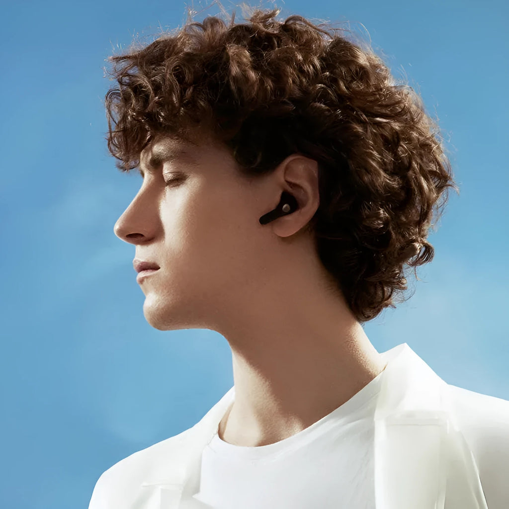 True wireless Bluetooth earphones Legend Black with charging box and in-ear detection