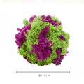Purple plush sea ball dog chew toy with 15cm diameter for teeth cleaning