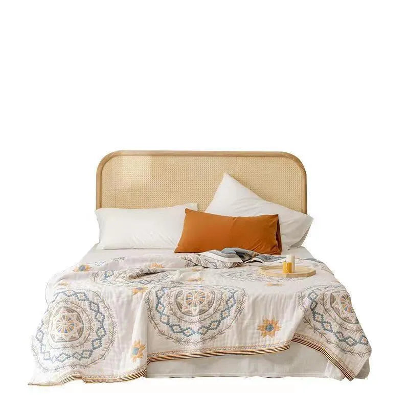 Cotton towel blanket with geometric pattern in modern style available in 180x200cm and 200x230cm sizes