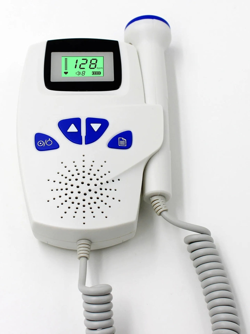 Digital waveform dual display fetal doppler heart rate monitor with TFT screen and probe