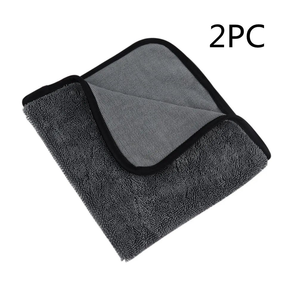 Grey 40x40 centimetre microfiber car wash drying towel for vehicles