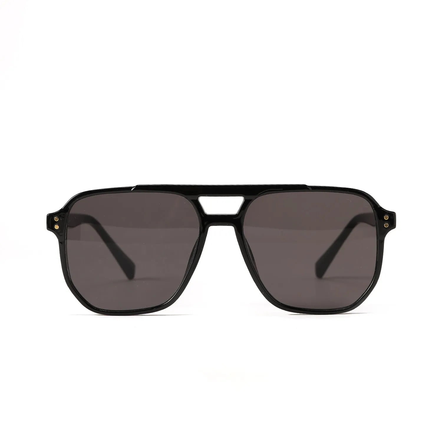 Women's square double beam fashion sunglasses in a choice of six colours with UV400 protection.