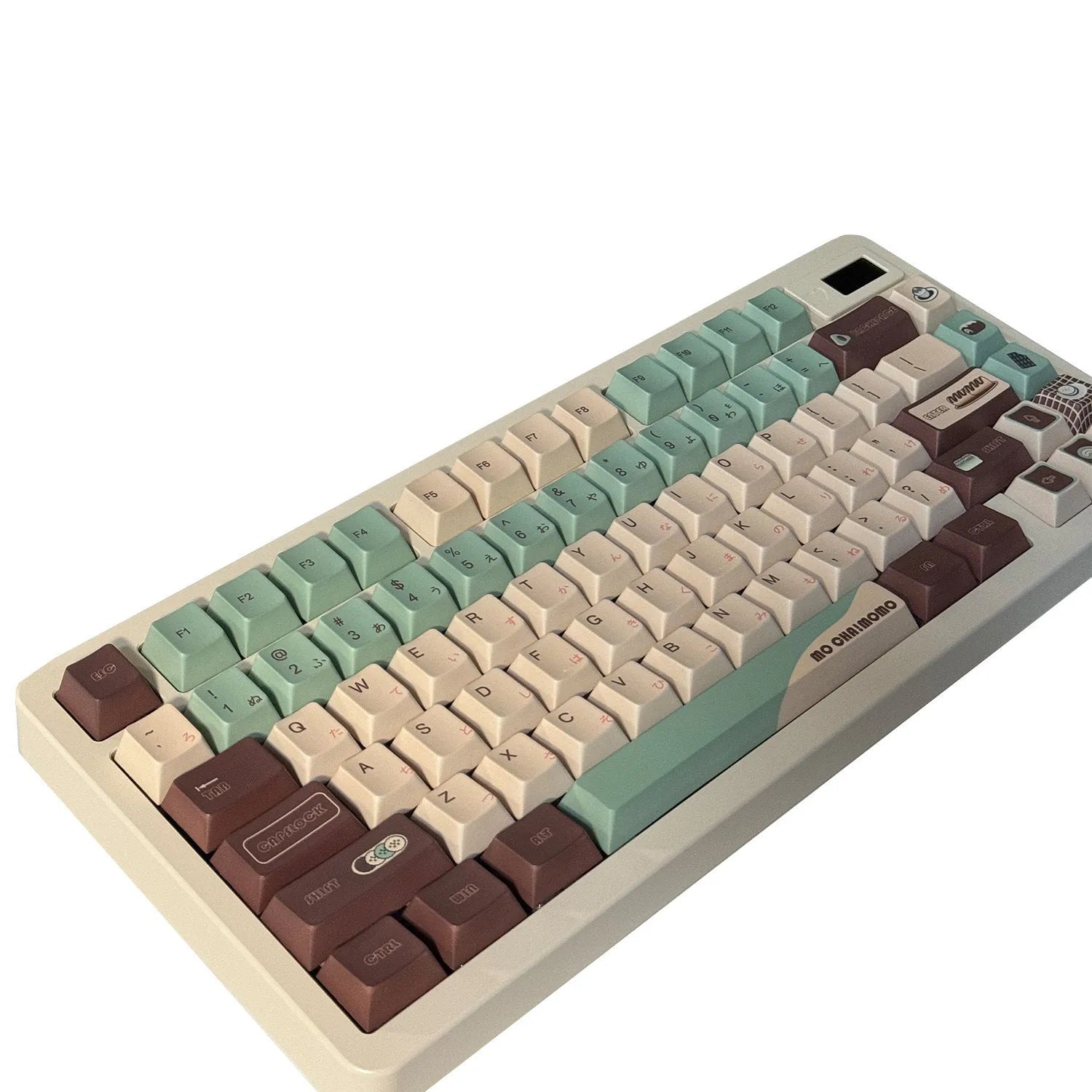 CAP Adaptive mechanical keyboard keycap set in Matcha Theme colour with ergonomic design.