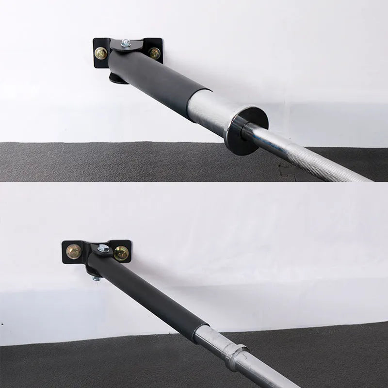Steel wall-mounted barbell rack with 25 tubes for weapon storage showing two inner diameter options