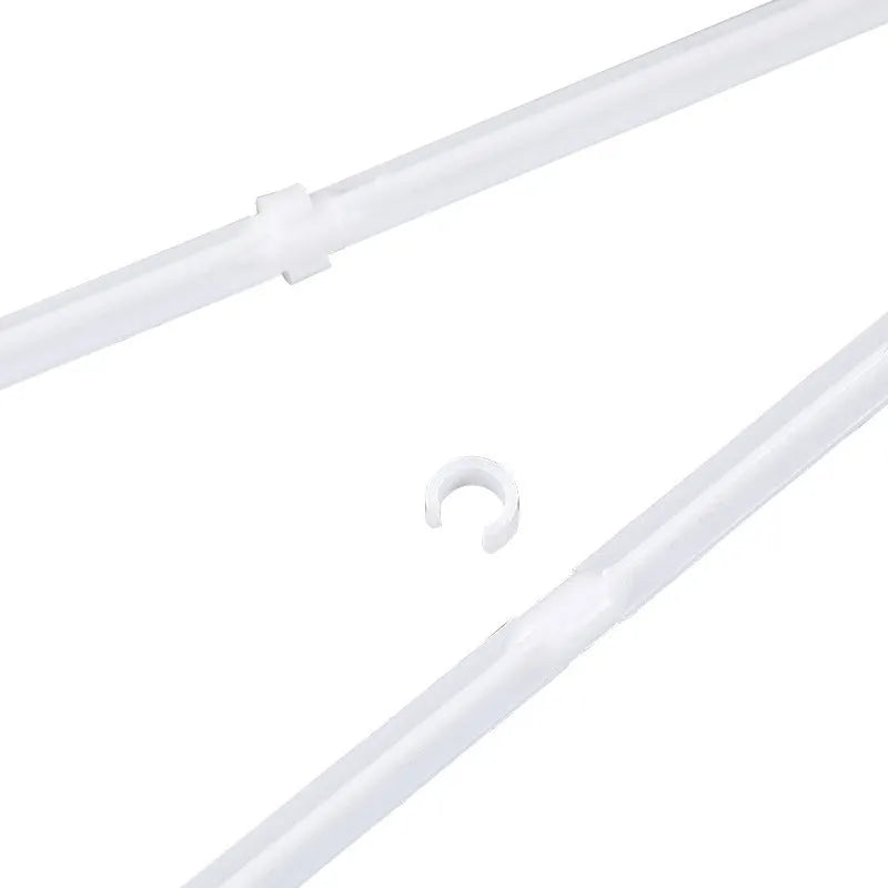 Set of 10 white PP plastic car window flag pole holder brackets for vehicle display mounting