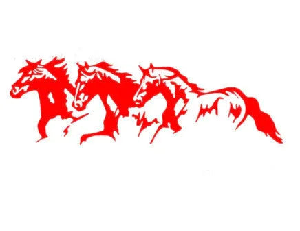 Three horses design 25x8cm auto decal for car body sticker customisation