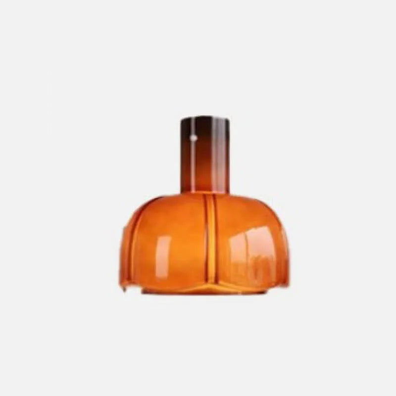 Retro glass bud pendant chandelier in caramel colour for dining room ceiling tricolor light