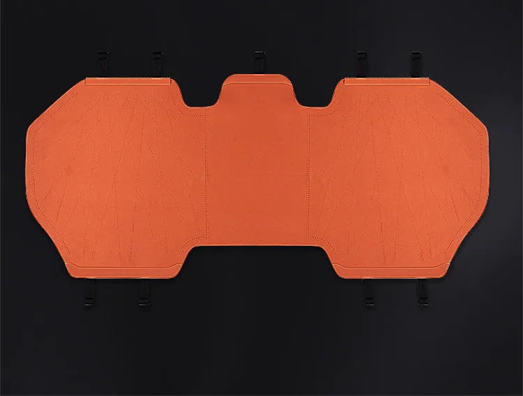 Ultra thin tailored leather car seat cover with gradient hole pattern in Hermes orange colour