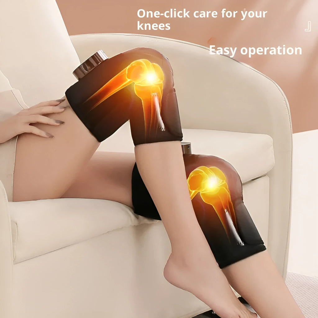 Black electric heating kneepad self-heating joint massage instrument with USB charging