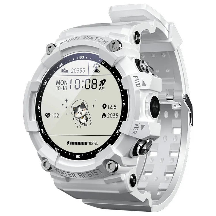 ATTACK 3 IP67 waterproof smartwatch in black with round colour screen and TPU strap on wrist
