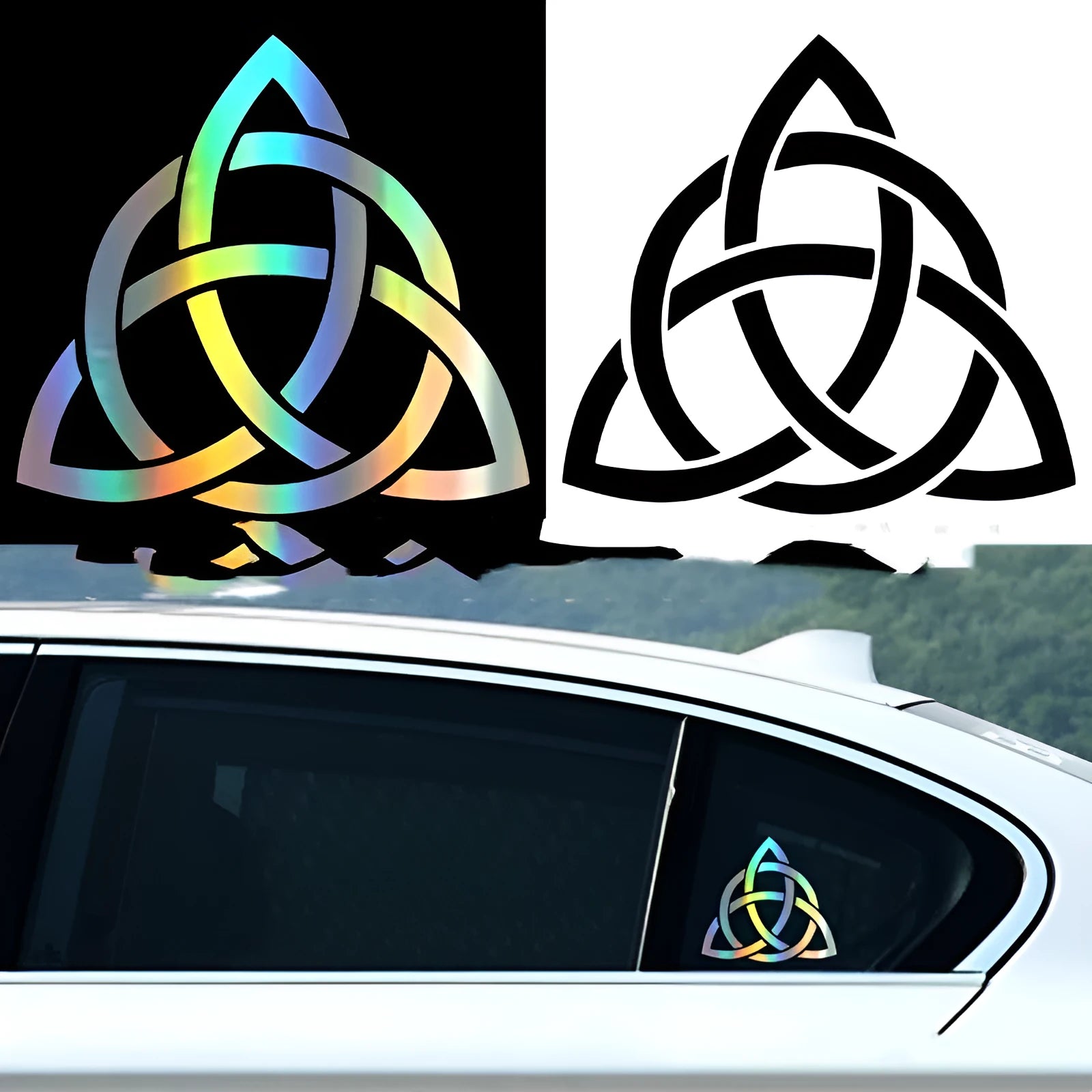 Car body sticker decal for vehicle windows and panels in black, white and laser colour options
