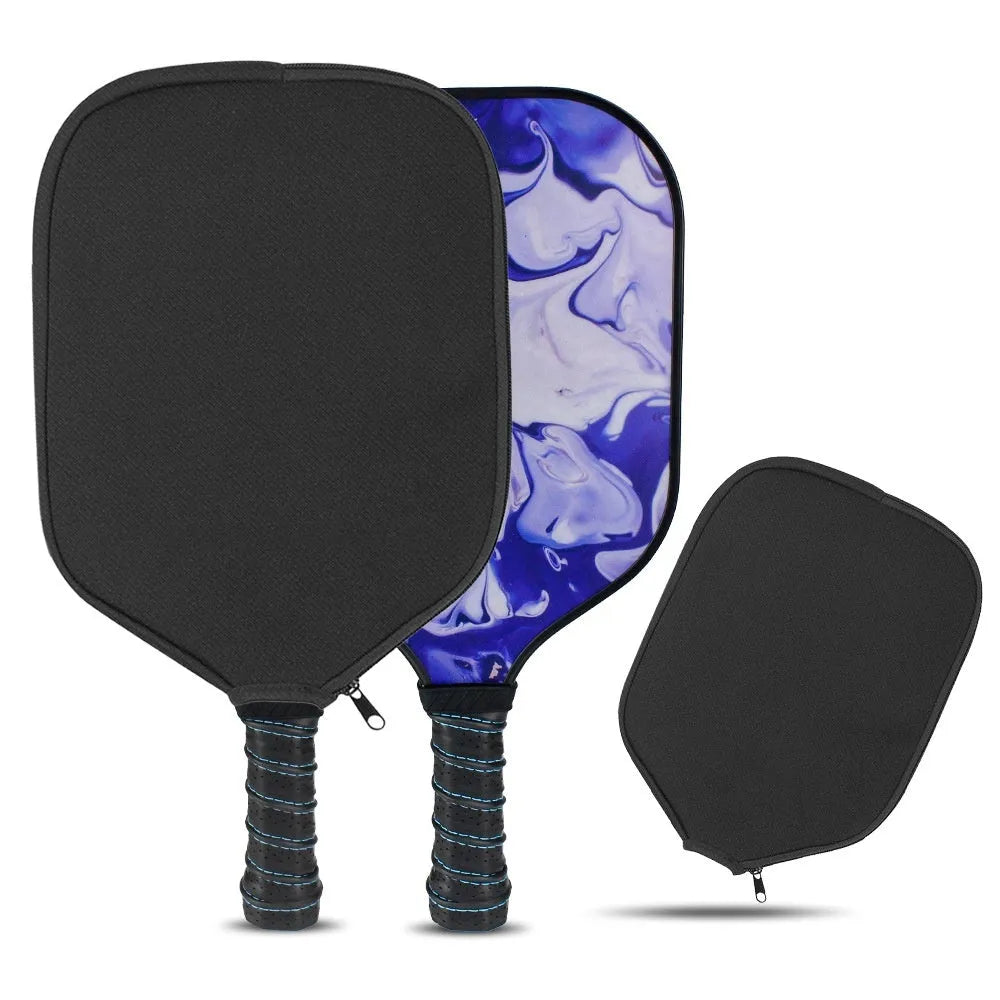 Black neoprene protective sleeve for a table tennis racket or paddle