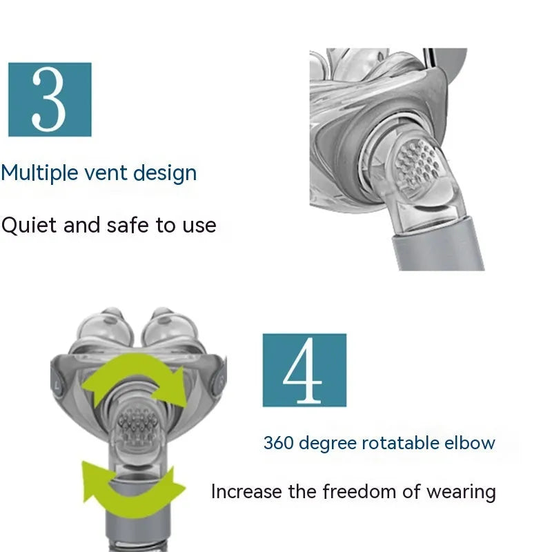 Ventilator nasal mask accessories set with silicone nose pads and adjustable headband