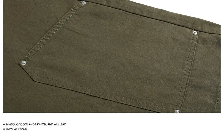 Casual wide-leg cropped pants in micro-elastic fabric showing apricot, red, and army green colour options