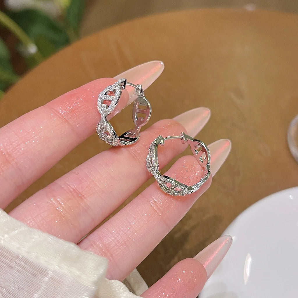 Electroplated copper casual earrings in silver, gold, or rose gold colours for ladies