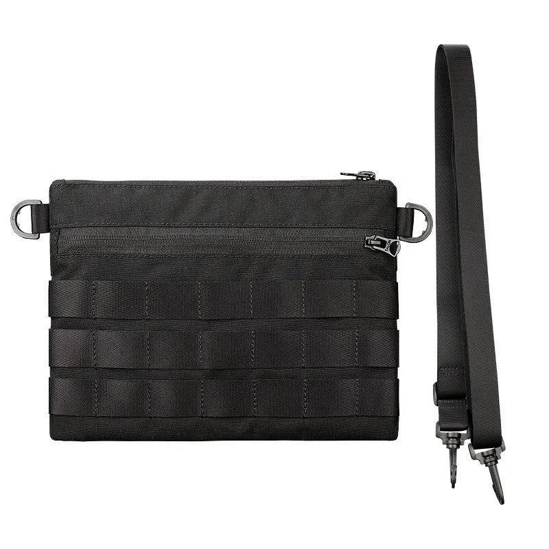 Black Oxford cloth outdoor kit with 18x3.5cm dimensions for military fans