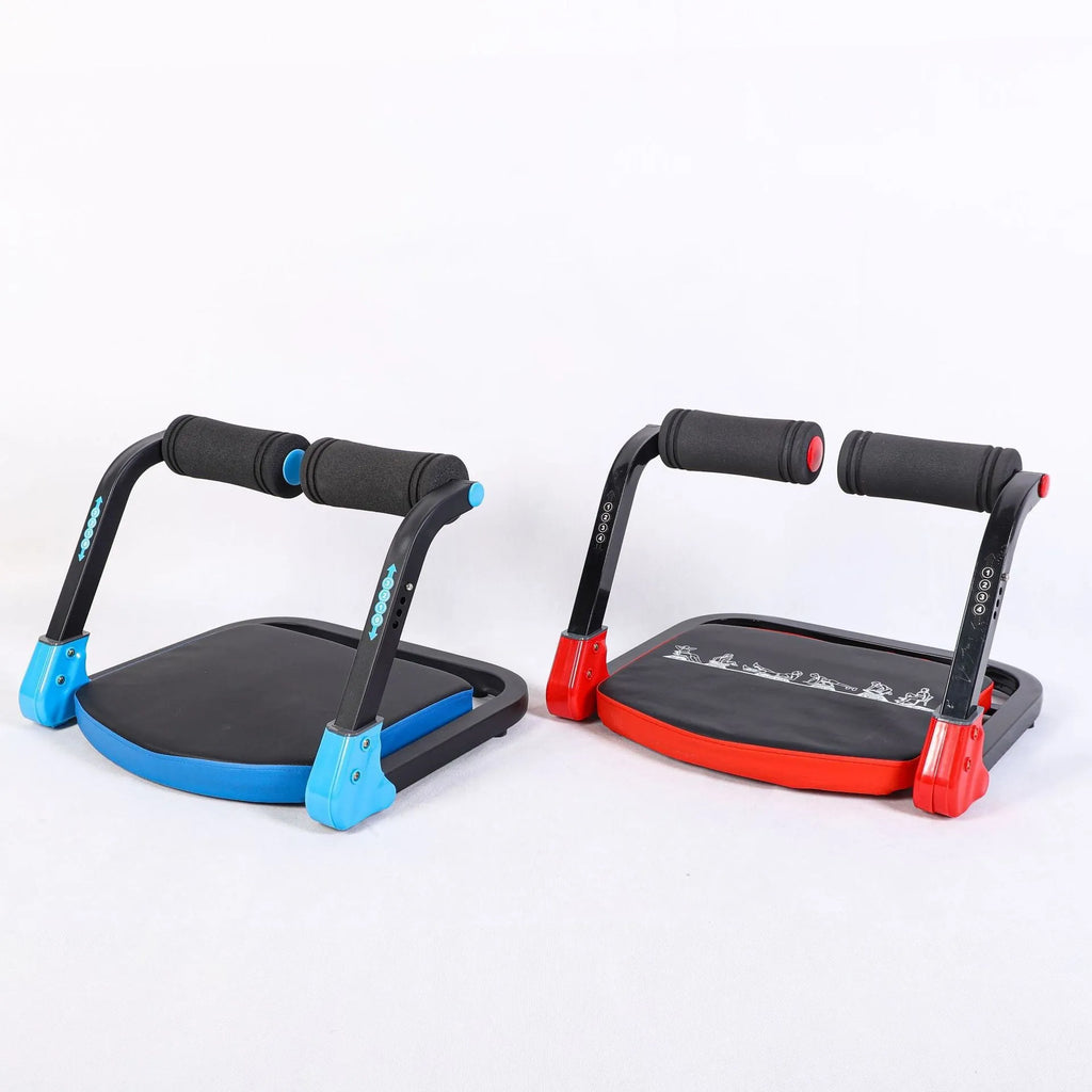 Mini multifunctional abdominal exercise device in sky blue or red colour for portable fitness