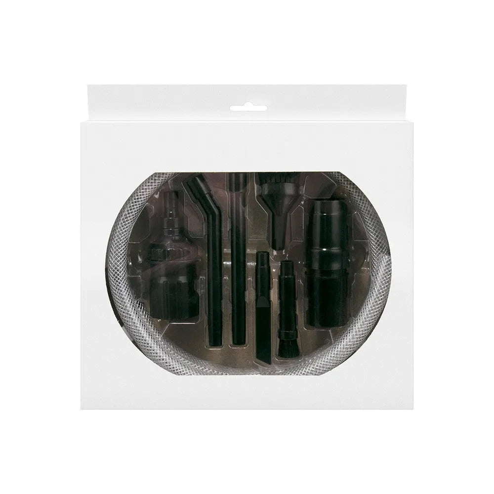 Eight-piece vacuum cleaner suction head set with tool accessories for small area cleaning