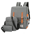 Three-piece large capacity business backpack in Oxford cloth, shown with curved shoulder straps