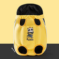 Cartoon Beka yellow bear design pet carrier bag in soft canvas with colourful stitching details